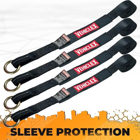 Vehiclex 2" x 10' O-Ring Tie Down Straps - 4 Lasso Straps - Ideal Tire Tie Down Straps Over The Wheel in Saudi Arabia