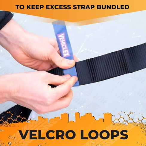 Vehiclex 2" x 10' O-Ring Tie Down Straps - 4 Lasso Straps - Ideal Tire Tie Down Straps Over The Wheel in Saudi Arabia