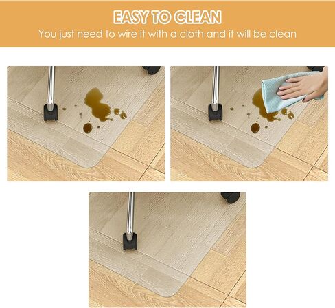 Clear Plastic Chair Mat for Office Chair on Carpet with Lip, 26 * 28Inches Office Chair Mat for Hardwood Floor, Chair Mat for Rolling Chairs, Clear Chair Mat for Office Chair Floor Protector in Kuwait