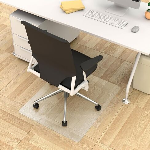 Clear Plastic Chair Mat for Office Chair on Carpet with Lip, 26 * 28Inches Office Chair Mat for Hardwood Floor, Chair Mat for Rolling Chairs, Clear Chair Mat for Office Chair Floor Protector in Kuwait
