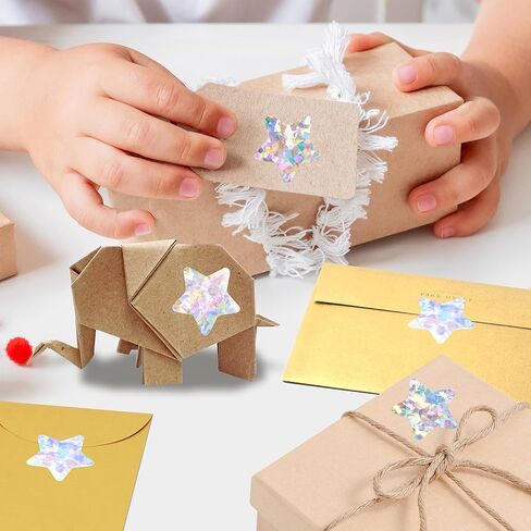 500 PCS Holographic Silvery Star Stickers, Self Adhesive Metallic Glitter Foil Stickers Reflective Star Stickers Reward Behavior Chart Labels for Kids Students Teachers Supplies (Each Measures 1") in Saudi Arabia