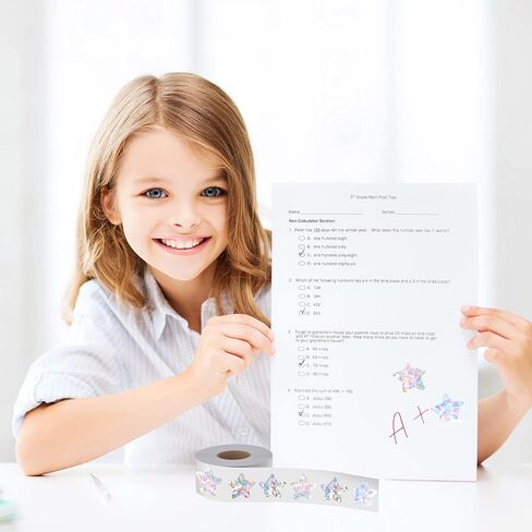 500 PCS Holographic Silvery Star Stickers, Self Adhesive Metallic Glitter Foil Stickers Reflective Star Stickers Reward Behavior Chart Labels for Kids Students Teachers Supplies (Each Measures 1") in Saudi Arabia