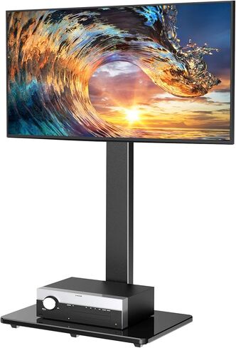 حامل / قاعدة تلفزيون أرضية عالمية من PERLESMITH مع حامل دوار لمعظم أجهزة تلفزيون LCD LED مقاس 37-70 بوصة - ارتفاع قابل للتعديل، إدارة الكابلات وتوفير المساحة، VESA 600x400 مم، مثالي للزاوية وغرفة النوم PSFS01 in Kuwait