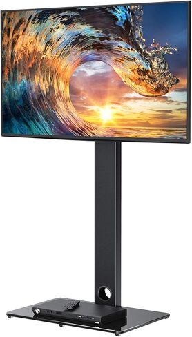 حامل / قاعدة تلفزيون أرضية عالمية من PERLESMITH مع حامل دوار لمعظم أجهزة تلفزيون LCD LED مقاس 37-70 بوصة - ارتفاع قابل للتعديل، إدارة الكابلات وتوفير المساحة، VESA 600x400 مم، مثالي للزاوية وغرفة النوم PSFS01 in Kuwait