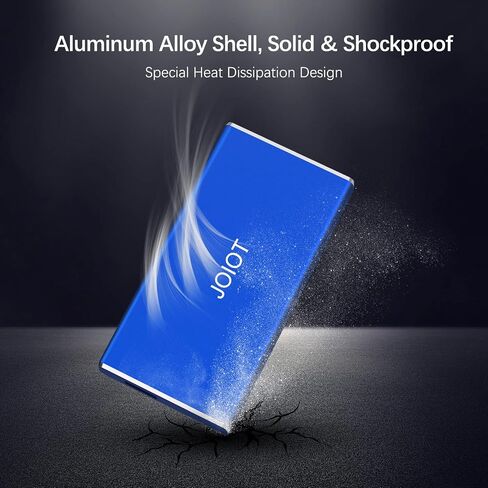 محرك أقراص SSD خارجي محمول بسعة 1 تيرابايت - محرك أقراص ثابتة خارجي يصل إلى 540 ميجابايت/ثانية، محرك أقراص SSD خارجي USB 3.1 Gen 2 فائق النحافة، أزرق in Kuwait