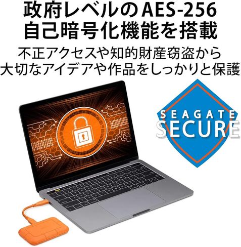 LaCie SSD محمول 2 تيرابايت SSD متين USB3.1 (Gen2) IP67 مقاوم للماء STHR2000800 in Kuwait