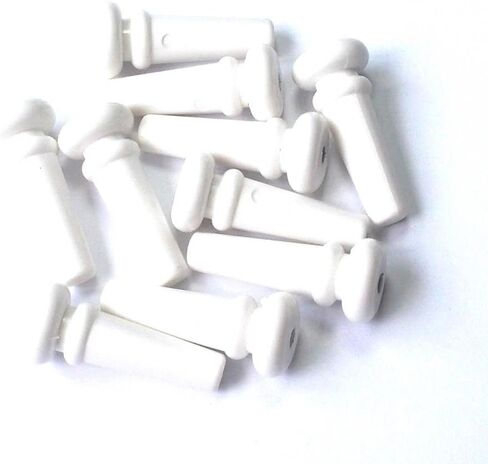 10 pcs Guitar End Pins Plastic with Dot White in Saudi Arabia