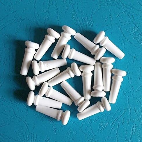 10 pcs Guitar End Pins Plastic with Dot White in Saudi Arabia