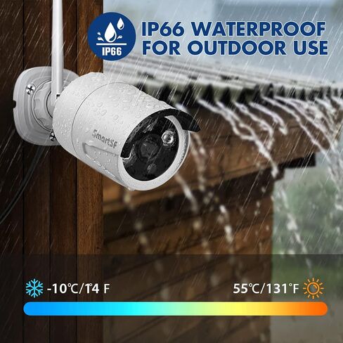 Wireless Security Camera System with 1TB Hard Drive, Security Cameras 1080P with 24/7 Video Audio Recording, IP66 Weatherproof Indoor Outdoor Camera, Plug and Play, Remote Access, Motion Detection in Saudi Arabia