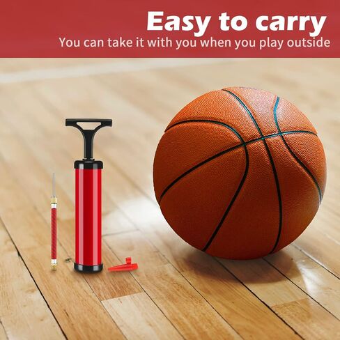10 Pieces Ball Pump Bulk Air Pump for Inflatable Ball Soccer Pump with Needle Portable Hand Pump Inflator Kit, Nozzle for Basketball Soccer Volleyball Football Swimming Ring Inflatable Balls, Red in Saudi Arabia