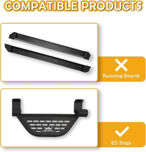 قضبان صخرية ذات 4 أبواب تناسب 2021-2024 Ford Bronco Rock Sliders Nerf Bars (باستثناء Bronco Sport) in Kuwait
