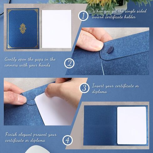 Harloon 100 Pcs Graduation Certificate Holders 8.5 x 11 Diploma Holders Cardstock Document Holder with Gold Foil Border for Letter Size Certificates Document Diploma Competition Awards(Black) in Saudi Arabia