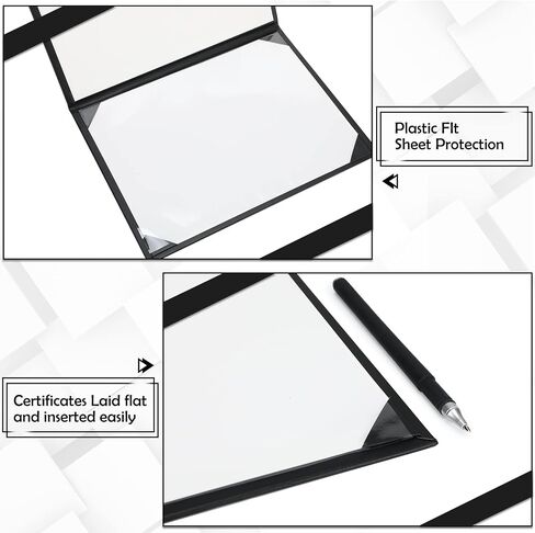 10 Pcs Graduation Imprinted Diploma Holder 8.5''x 11'' Diploma Cover Black Graduation Padded Certificate Holder Smooth Leatherette Certificate Covers Letter Size Diploma Folder for College School in Saudi Arabia