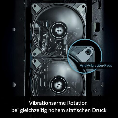 ARCTIC P12 Max - PC Fan, High-Performance 120mm Case Fan, PWM Controlled 200–3300 RPM, Optimised for Static Pressure, 0dB Mode, Fluid Dynamic Bearing - Black in Saudi Arabia