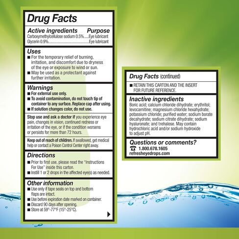 Refresh RELIEVA Xtra Preservative-Free Tears Lubricant Eye Drops, 0.33 fl oz (10 mL) in Saudi Arabia