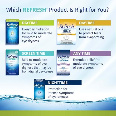 Refresh RELIEVA Xtra Preservative-Free Tears Lubricant Eye Drops, 0.33 fl oz (10 mL) in Saudi Arabia