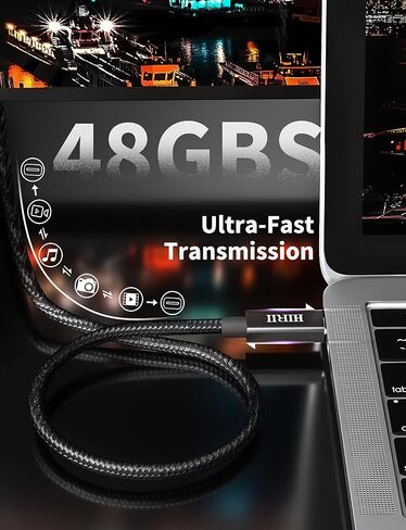 كابل USB4، USB4 متوافق مع كابل Thunderbolt 4 بطول 3.3 أقدام / 1 متر يدعم شاشة 8K / نقل بيانات بسرعة 40 جيجابت في الثانية / شحن 100 واط مع Thunderbolt 4، USB4، Thunderbolt 3، USB-C (معتمد) in Saudi Arabia