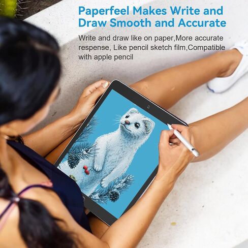 2 Pcs iPad 9th/8th/7th Generation Paperfeel Screen Protector | iPad 10.2 Screen Protector for Drawing Sketching like on Paper | Anti Fingerprint and No Glare Matte PET Film in Saudi Arabia