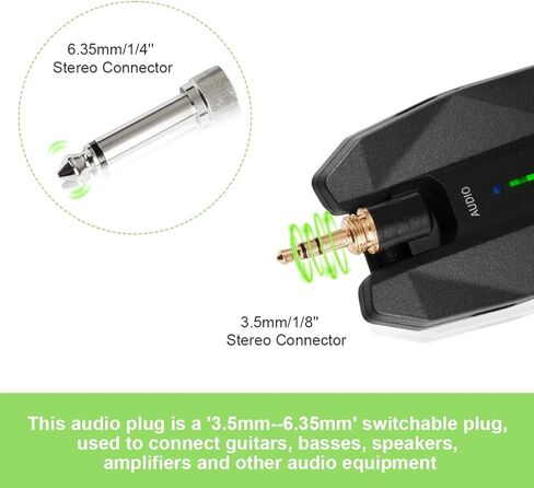 نظام جيتار لاسلكي من Coolmusic 5.8 جهاز استقبال إرسال جيتار لاسلكي قابل لإعادة الشحن جهاز استقبال إرسال لاسلكي 4 قنوات نطاق نقل للجيتار الكهربائي in Kuwait