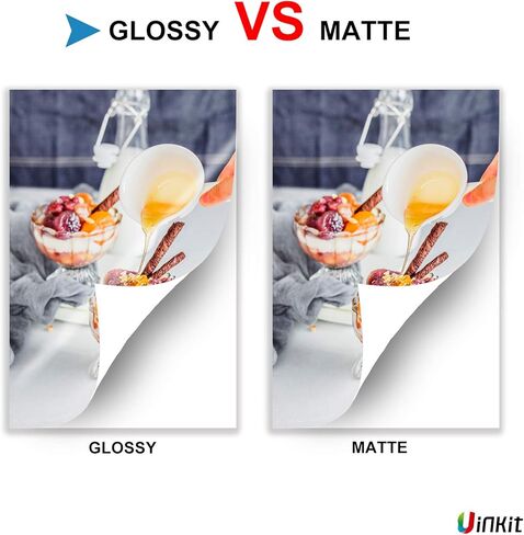 ورق صور لاصق غير لامع ذاتي اللصق من Uinkit 100 ورقة مقاس 8.5x11، 6.8Mil 128gsm للطابعات النافثة للحبر in Kuwait