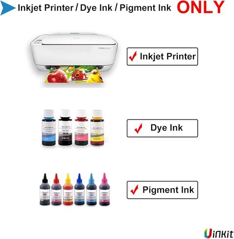 ورق صور لاصق غير لامع ذاتي اللصق من Uinkit 100 ورقة مقاس 8.5x11، 6.8Mil 128gsm للطابعات النافثة للحبر in Kuwait