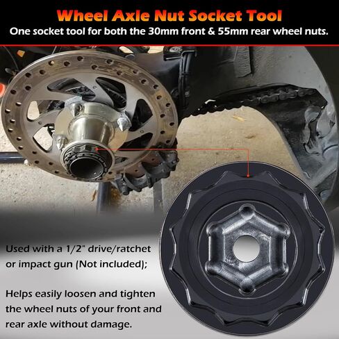 أداة مقبس صامولة المحور الأمامي الخلفي من Bonbo للدراجات النارية Ducati ATVs Super Bike 1098 1198 1199 Panigale Multistrada Diavel (30 مم + 55 مم) in Saudi Arabia