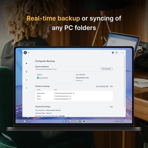Synology BeeDrive 4TB │ النسخ الاحتياطي لملفات Windows وصور iOS/Android في نفس الوقت │ نقل الملفات من الهاتف الذكي إلى الكمبيوتر الشخصي عبر شبكة Wi-Fi in Kuwait