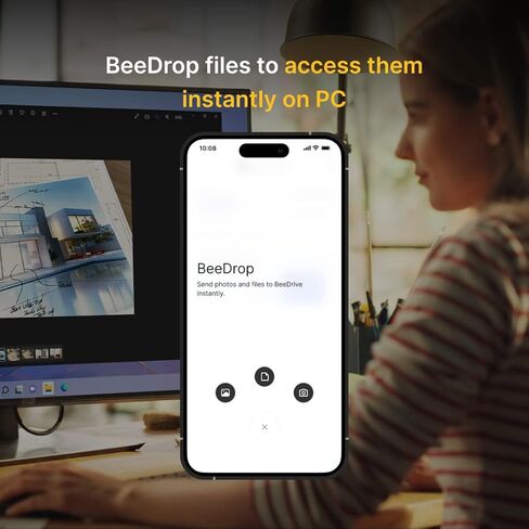 Synology BeeDrive 4TB │ النسخ الاحتياطي لملفات Windows وصور iOS/Android في نفس الوقت │ نقل الملفات من الهاتف الذكي إلى الكمبيوتر الشخصي عبر شبكة Wi-Fi in Kuwait