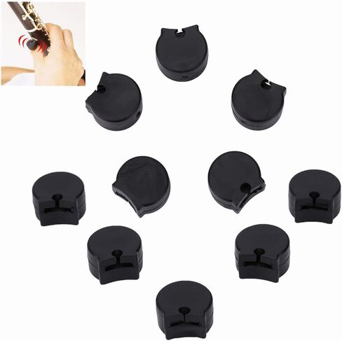 المطاط الكلارينيت الإبهام وسادة استراحة حامي مريحة لينة العملي المطاط الكلارينيت الإبهام حامي غطاء الاصبع أسود 10 قطعة in Kuwait