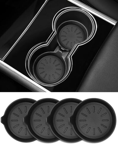 4 عبوات من قواعد الأكواب السوداء للسيارة، بساط كأس السيارة العالمي غير القابل للانزلاق، بساط كأس السيارة الداخلي للسيارات، بساط كوب السيارة لأكواب المشروبات المموجة، حامل أكواب السيارة من السيليكون للسيارة، قاعدة مشروبات السيارة، بطانة حامل الأكواب in Kuwait