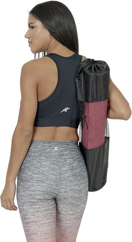 حقيبة سجادة اليوجا الأنيقة - حقيبة رياضية قابلة للتنفس ومحمولة مع أشرطة كتف قابلة للتعديل - تناسب معظم سجادات اليوجا in Kuwait