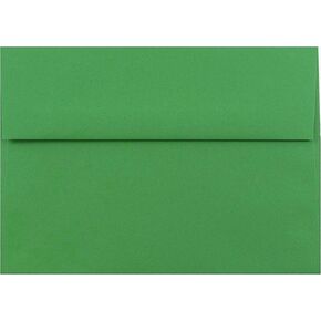 Holiday Green 50 Boxed A6 (4-3/4 x 6-1/2) Envelopes for up 4-1/2 x 6-1/4 Greeting Cards Invitations Announcements Showers from The Envelope Gallery