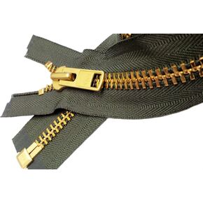 YKK® Sale 28" Extra Heavy Duty Jacket Zipper 10 Brass Separating ~ Color 567 Olive Green (1 Zipper/Pack) Made in USA