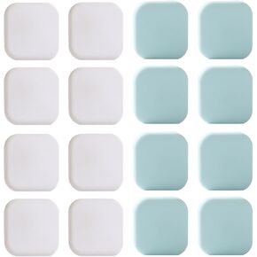 16 PCS DOOR STOVERS PRECTORCOR SILICONE WART WARDER مع دعم قوي لذاته ، مقاوم للصوت واهتزاز الحائط الجدار لاستخدام المنزل والمكتب (أسود+رمادي)