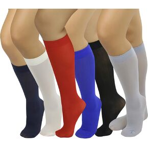 ToBeInStyle Womens Pack of 6 Knee High Trouser Professional Socks