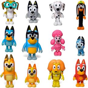 Toysvill 12pcs مستوحاة من Bluey Dogs Toys PlaySet و Wolves-acture Family and Friends مجموعة