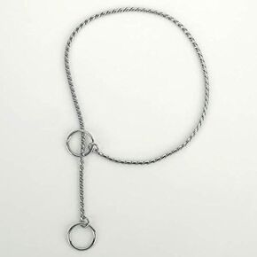 سلاسل الأفعى Guardian Gear للكلاب المثالية للكلب العرض أو مدرب أنيق وخفيف الوزن (غرامة إضافية - كروم 24 بوصة)