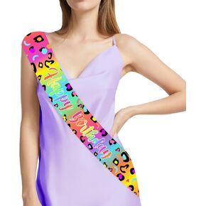 قوس قزح CHEETAH عيد ميلاد SASH LEOPARD عيد ميلاد ديكورات الحفلات النمر طباعة عيد ميلاد ديكورات عيد ميلاد ملونة للأولاد والفتاة ديسكو الحفلات الرقصات الموضوع