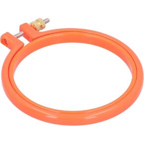 Colorful Plastic Cross Stitch Embroidery Circle Hoop Ring DIY Sewing Craft Easy Learning Kids Beginners Household (5 Inch OD 74mm Height 17mm ID)