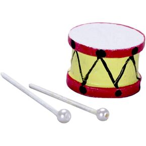 Dollhouse Miniature 1:12 Scale 3 Pc Drum with Sticks Set #M6066