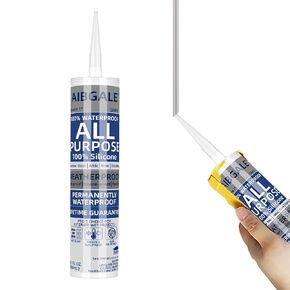 4 Packs Gray Silicone Sealant, All-Purpose 100% Waterproof Silicone Caulk, Adhesive CaulkingSilicone for Indoor Outdoor Windows, AquariumBathtub Auto Leak Seaing. 10.1 0z (4)