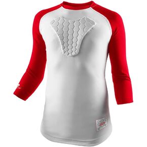 McDavid Youth HEX Chest Protector, Heart-Guard, Sternum Protection. Raglan Style. Padded Shirt for Baseball and More.
