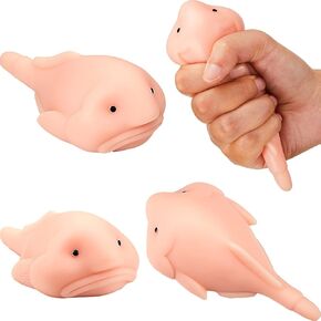 Lewtemi 3 PCS ألعاب Blobfish Toys الإجهاد تخفيف الحيوانات المضحكة مضحكة لعبة حسية لطيفة لإغاثة القلق ، وموظفي تخزين عيد الميلاد ، وهدية عيد الميلاد ، وصالح الحفلات ، والتوحد
