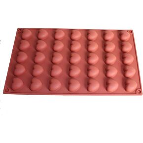 X-Haibei Petite Heart Mould Mould Set 1 بوصة ضياء. تجاويف حساسة (0.5 أوقية/خلية) لشوكولاتة عيد الحب ، والحلوى ، وصنع الصابون وحرف الخبز