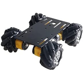 محترف 60 مم mecanum هيكل سيارة سيارة MC100 لـ Arduino/Raspberry Pi/Micobit ، جهاز التحكم عن بعد 4WD Metal Smart Robot Chassis Kit Omnidirectional Wheel مع DC TT Motor DIY Toy AI ROS STAM in Kuwait