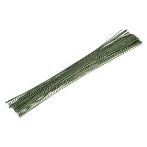 meccanixity 100 pcs 20 gauge (1mm) سلك جذعي الأزهار 14 بوصة سلك الأزهار الأخضر لترتيب زهرة بائع الزهور الاصطناعي DIY
