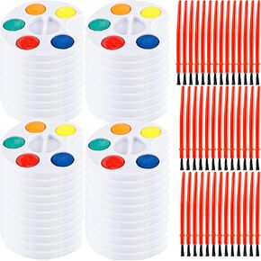 40 Pack Mini Watercolor Paint Set with 5 Colors Watercolor Paints Palettes and Brush for Kids Drawing Class Art Supplies Children Party Favors