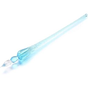Blue Glass Dip Pen Fountain Pens Dipping Pen Stationery Writing Supplies Handmade Filling Ink Vintage Calligraphy Crystal Art Painting Fountain Pens Office School Supplies