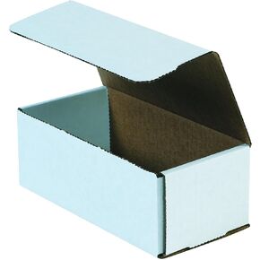 Aviditi White Corrugated Cardboard Mailing Boxes, 10 x 4 7/8 x 3 3/4 Inches, Pack of 50, Crush-Proof, for Shipping, Mailing and Storing, Oyster White