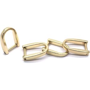 4 PCS D-Rings Screw in Shackle 15mm Horseshoe Buckle Shape Shape D Ring D Ring على شكل D قفل مفك البراغي واحد يستخدم لاستبدال محفظة CARDER Leather (الذهب) in Kuwait